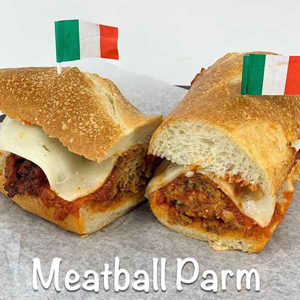 meatball parmigiana sandwich